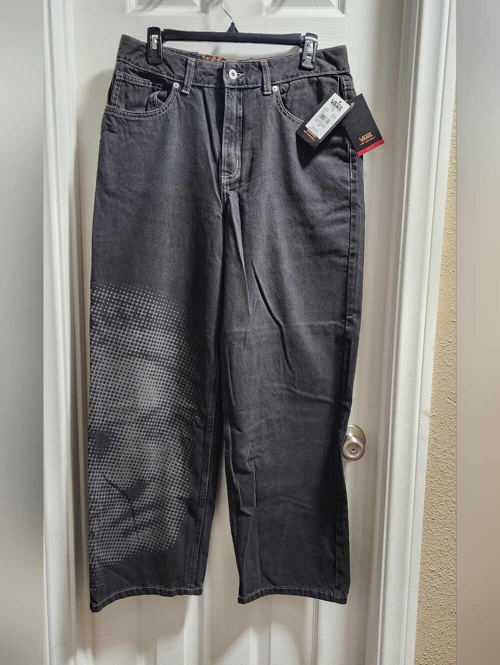 Vans Faded Black Jeans High-Waisted Wide Leg SIRELLE 5 POCKET GRAPHIC
